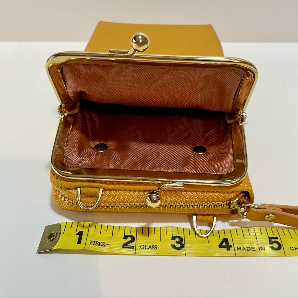 Beallery Yellow Wallet or Small Crossbody Purse Organizer NWOT - Picture 6 of 10